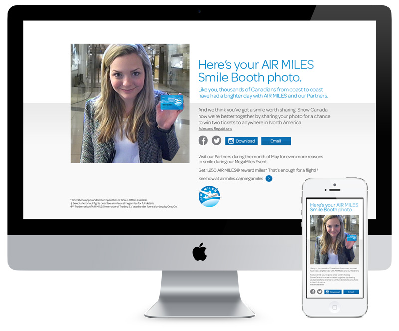 Smile Booth Website for desktop